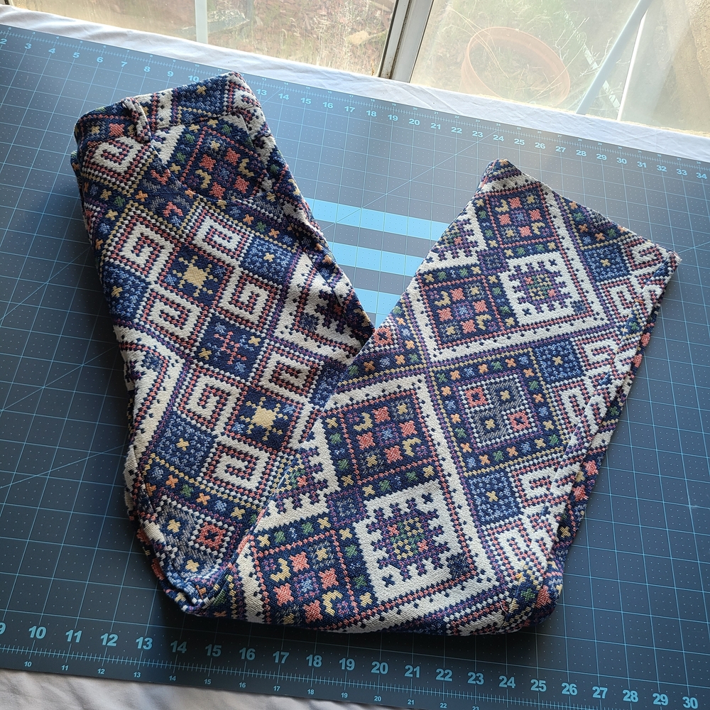 Love + Harmony Geometric Jaquared Pants Boho Indie Art Groovy Funky Hippie